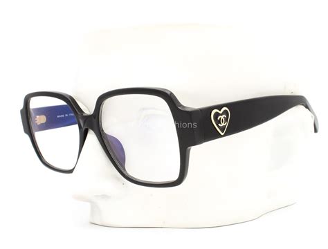 Authentic Chanel Blue light Glasses 3438 501 Polished Black .